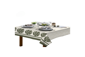 Toalha De Mesa 4 Lugares Quadrada Rustica Luxo 1,40x1,40m Costela de Adao