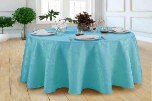 Toalha de Mesa Jacquard 2,80M Redonda Buffet Gigante Tifany